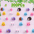 200Pcs Easter Mini Erasers, Cute Bunny Egg Mini Erasers for Kids, Party Favors, Easter Basket Stuffers