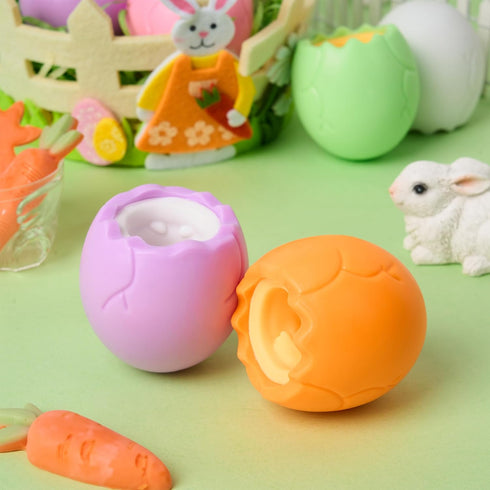 12pcs JOYIN Easter Eggs Squishy Toy Bunny Chicks, Cute Rabbits,Chicks Hide in Broken Eggs, Squishy Toy Stress Relief