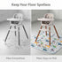 51" Splat Floor Mat for Under High Chair/Arts/Crafts by CLCROBD, Waterproof Anti-Slip Food Splash Spill Mess Mat