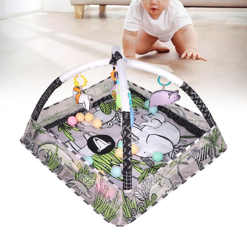 Sunisfa Cozy Baby Gym Play Mat, Activity Mat with Folding Design for Home, Portable Play Mat with Safe Material