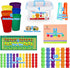 Rainbow Counting Bears with Matching Sorting Cups - 90 Piece STEM Educational Math Manipulatives Toy Set for Toddlers