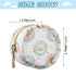 PYBUG Animal Round Pacifier Storage Case, Polyester & TPU Lined with Hook Buckle, Pacifier Container Box for Baby