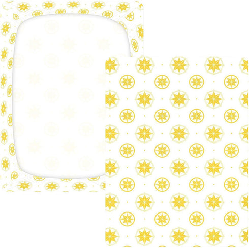 miaozhen 1 Pack 52x28 Cotton Baby Crib Sheets for Boys Girls Soft Breathable Bright Yellow Star White Unisex Child Crib