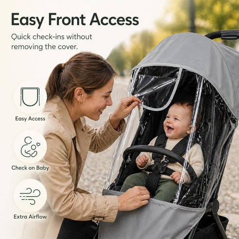HuanRanYo Rain Cover for Joolz AER+ Stroller, Waterproof Windproof Stroller Weather Shield, All-Season Baby Stroller