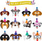 12 Pieces Dog Birthday Masks and Garland - Funny Paper Masks for Dog Theme Party Decoration