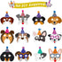 12 Pieces Dog Birthday Masks and Garland - Funny Paper Masks for Dog Theme Party Decoration