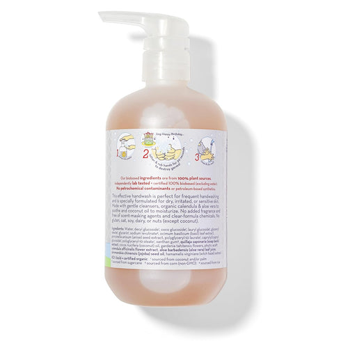 100% 19 oz. California Baby Super Sensitive Moisturizing Hand Soap | Unscented | Plant-Based Sensitive Skin Soap |