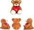 10'' I Love You! Teddy Bear with Red Heart, Soft Plush Doll Stuffed Animal Gifts for Her/Girlfriend Mom Kids (Brown)