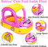 iGeeKid Inflatable Baby Pool Float with Canopy, Safe Seat for Infant Swim Float Rings (Pink)