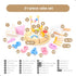 Playset 3 4 5 UMU Wooden Birthday Cake Pretend Kitchen Toy with Candles Numbers Fruits & Toppings Wooden Play Food