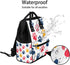 Hsnar Backpack Paw Print Colorful Waterproof Diaper Bag Large Capacity Baby Bag with Stroller Straps, Multi-Pocket