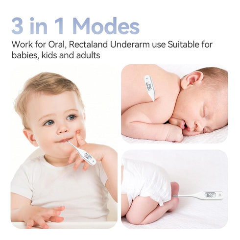 Berrcom Digital Oral Thermometer for Adults and Kids, Medical Fever Thermometer with 10 Second Reading and Alarm