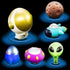 Bath Toys Light Up Floating Space Bath Tub Toy Set, 6pcs Glowing Universe Theme Educational Shower Pool Toys
