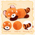 Red Panda Stuffed Animal Pillow - Cute 13.7" Plush Toy Gift for Kids and Girlfriend Birthday