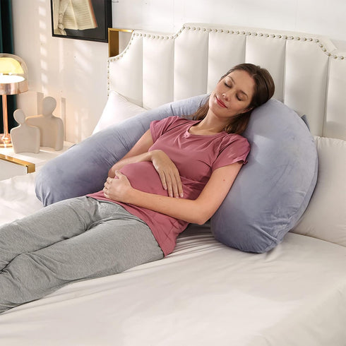 BATTOP Pregnancy Pillows for Sleeping,Pregnancy Must Haves Maternity Body Pillow with Cooling Washable Cover,New Mom