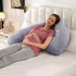 BATTOP Pregnancy Pillows for Sleeping,Pregnancy Must Haves Maternity Body Pillow with Cooling Washable Cover,New Mom