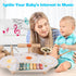 Kids Drum Set - 9 in 1 Baby Drum Set for Toddlers, Montessori Musical Instruments Toy, Wooden Xylophone for Boys & Girls