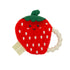 Pearhead Strawberry Baby Teether Soft Plush Sensory Toy with BPA-Free Silicone Beaded