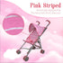 Set 12" Set Baby Doll with Stroller - Baby Doll with Pacifier Gift - Pink Fabric Baby Stroller Toy for Kids - Foldable