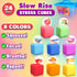 24 Pack Slow Rising Stress Cube, Large Size Dough Stress Balls Fidget Toys for Stress Relief, Pull Stretch Fidgets