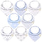 KeaBabies 8-Pack Organic Baby Bandana Drool Bibs - Stylish Unisex, Super Absorbent Teething Bibs for Infants