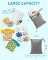 babygoal Wet Dry Bags 3 Pack, Waterproof Reusable Travel Bags for Swimsuits, Baby Cloth Diapers, Beach & Pool