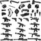 38 Pcs WW2 Military Weapons Pack, Soldier Style Weapon Accessories for Classic Building Blocks, Age 6 to 15