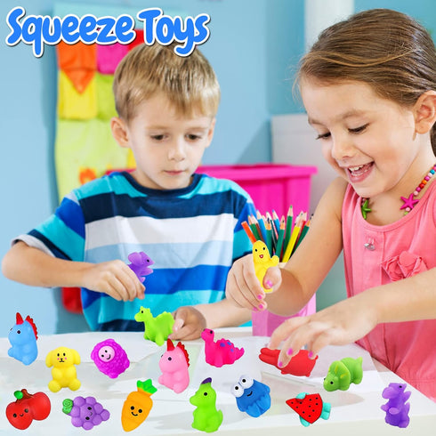200Pcs Squishy Toys Bulk, Easter Egg Fillers Mochi Squishies, Kawaii Fidget Stress Relief Toys for Kids, Party Favors