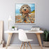 PICKFORU 1000 Summer Funny Dog Jigsaw Puzzles Pieces for Adults, Beach Guardian Dog Puzzle Cute, Interesting Seaside