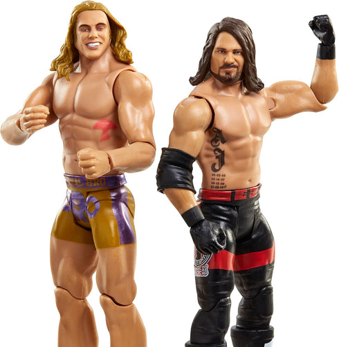 WWE AJ Styles vs Riddle Championship Showdown 2-Pack, 6-Inch Action Figures for Ages 6 and Up