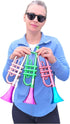 (13 Inch) (6 Metallic Trumpets Plastic Noisemaker Music Toys for Kids Instruments Noise Makers for Birthday Partie