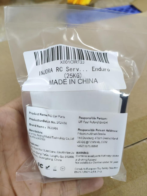 INJORA RC Servo 25KG Digital Servo, High Torque RC Parts for 1:10 RC Crawler VP VS4-10 SCX10 Pro SCX10 TRX4 D90