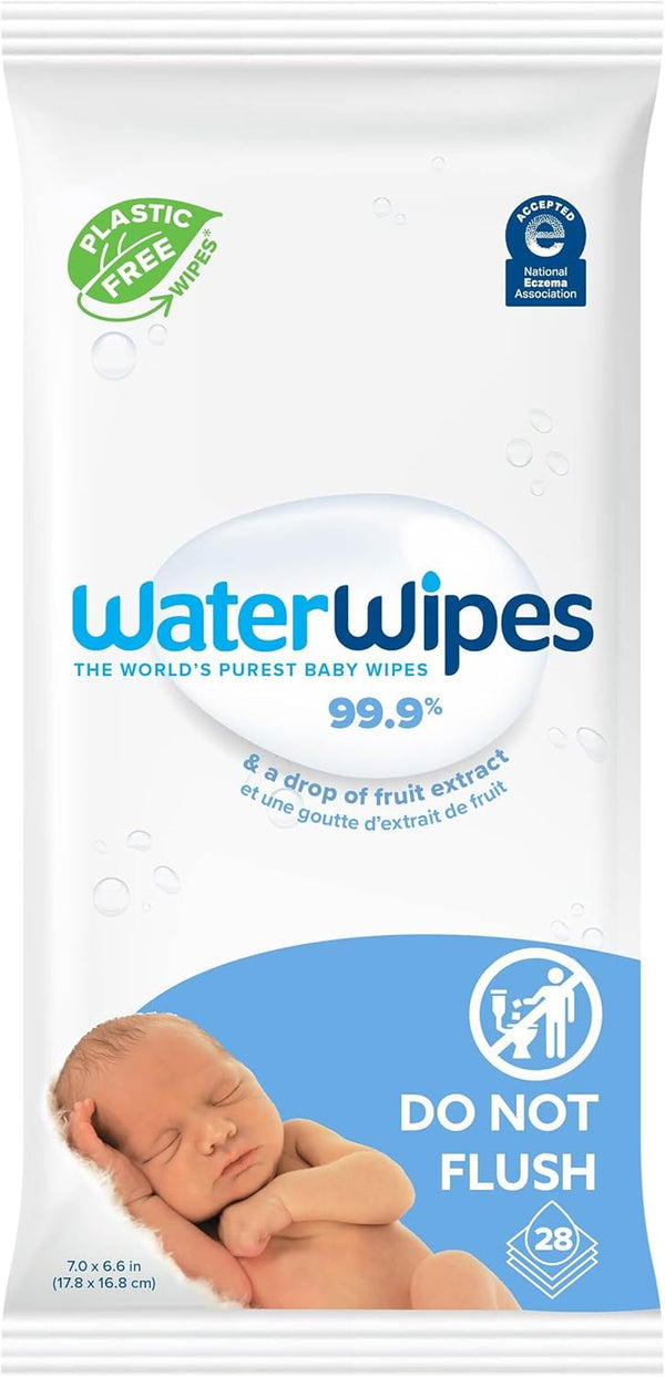 WaterWipes Sensitive+ Newborn & Baby Wipes, 3-In-1 Cleans, Cares, Protects, 99.9% Water,