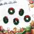 10 Pieces Mini Artificial Christmas Wreaths Ornaments - Dollhouse Miniature Christmas Wreath for Door, Windows, Tree