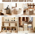 5 Pack Closet, Woven Storage Baskets for Shelves, Decorative Basket Organizer Storage Bins for Toys, Books, Clothes
