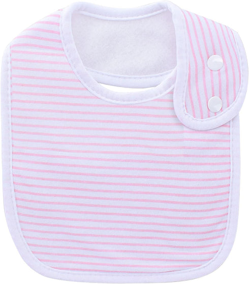 Organic Cotton Baby Bibs Super Soft and Absorbent with Adjustable Snap for Boys and Girls