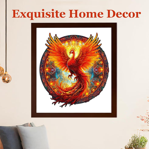 11.8 10.9in 200pcs KAAYEE Wooden Jigsaw Puzzles-Wooden Puzzle Adult Unique Shape Advanced Phoenix Wooden Jigsaw Puzzle