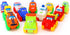 Big Mo's Toys Baby Cars, Soft Rubber Toy Car Set, Small Vehicles for Babies and Toddlers, 12 Pieces