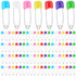 Yolev 100 Pcs Diaper Pins Baby Safety Pins Plastic Head Baby Diaper Pins