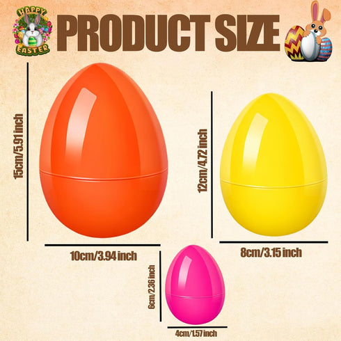 DZLHQON 36PCS Easter Eggs for Kids, Filled Easter Eggs with Character Toys, Large Medium Small Eggs, Italian Brainrot