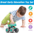 MOONTOY Toy Cars for 1 2 3 Year Old Boys, 3 Pack Friction Powered Pull Back Cars Set - Bull, Leopard, Crocodile