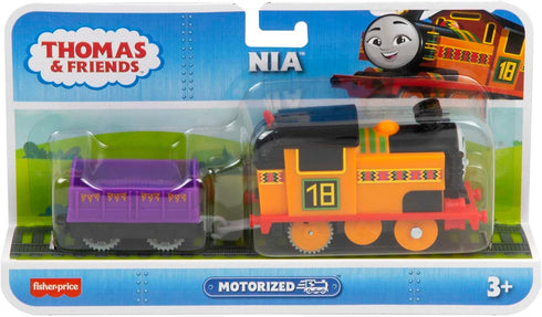 Thomas & Friends Motorized Toy Train Nia, Battery-Powered Engine with Cargo for Preschool Kids Ages 3+