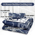 4 Set Set, Pieces Dinosaur Toddler Bedding for Boys, Soft Breathable Toddler Comforter Dino Print Navy, Includes