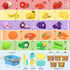 MOEAWS Set Cutting Play Food Toys for Kids, Pretend Play Kitchen Accessories, Cutting Food Sorting Toy, Fake