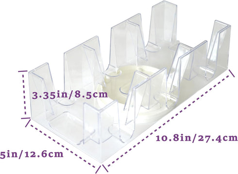 DNB Revolving Playing Card Tray, 9 Deck Plastic Rotating Canasta Card Holder