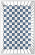 Sweet Jojo Designs Baby Fitted Mini Crib Sheet (Blue Gingham Checkered Plaid)