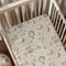 KuphiL10C Hot Air Balloon Transportation Pattern Baby Crib Sheets, Unisex Balloons Birds Clouds