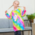 PASHOP Kids Art Smocks Unicorn Waterproof Painting Apron for Girls Boys, Long Sleeve Smock with Pocket