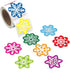 Fancy Land Christmas Stickers, Foil Snowflake Stickers for Holiday Party Supplies, 200Pcs Per Roll