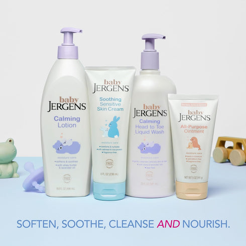 20 Oz Jergens Baby Calming Head to Toe Liquid Baby Wash, Body Wash and Shampoo, Tear Free, Fl